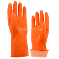 Gele rubberen huishoudhandschoenen van 100% latex